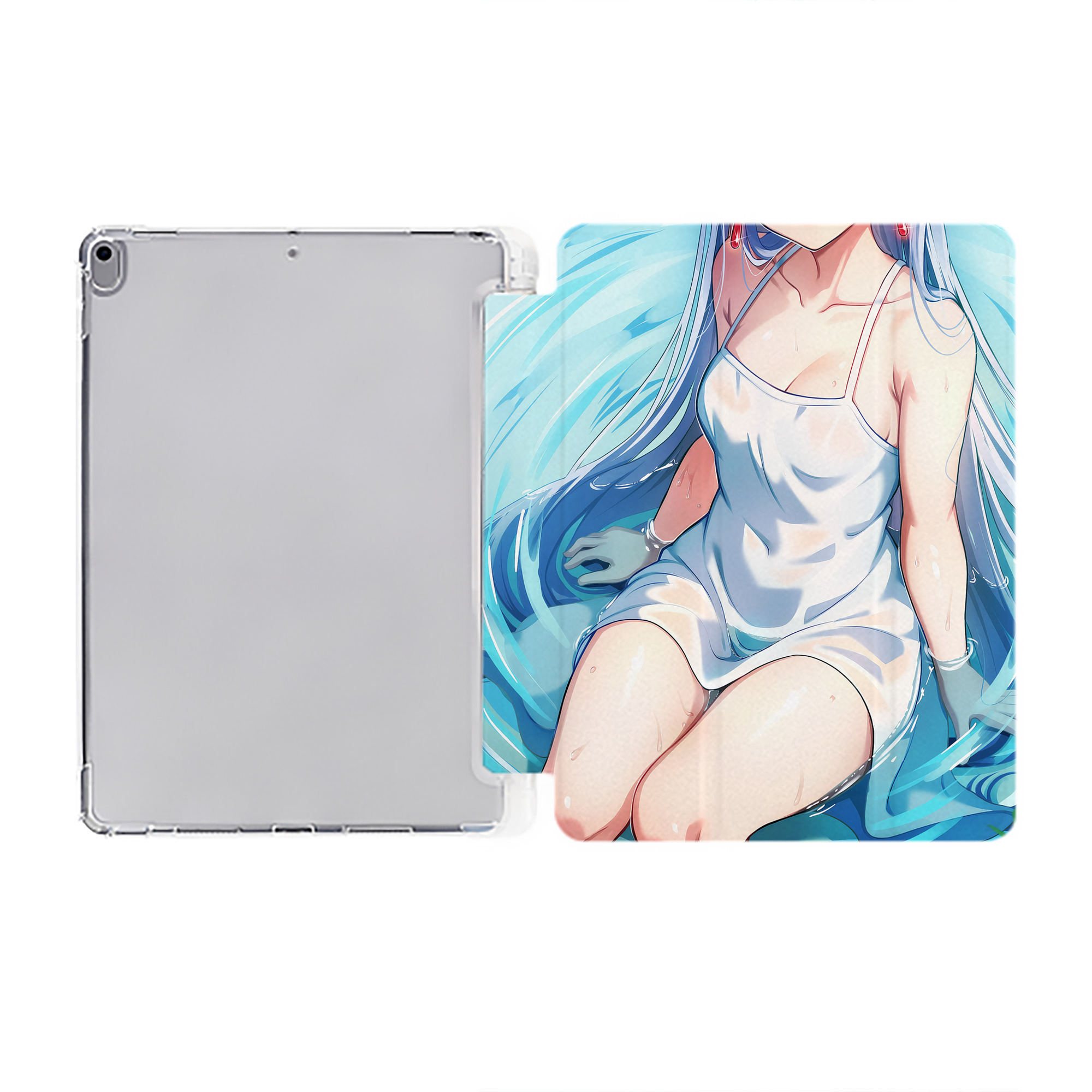 （画像用） 葬送のフリーレン Frieren IPad ケース ペン収納付き 三つ折りスタンド PUレザー×シリコン 対応機種9.5/10.5/10.9インチ